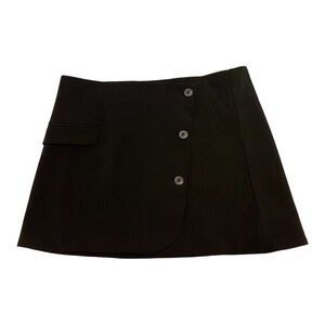 a new day Girls Junior Black Lined Mini Wrap Skirt, 16